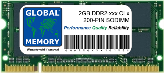 2GB DDR2 533/667/800MHz 200-PIN SODIMM MEMORY RAM FOR LAPTOPS/NOTEBOOKS